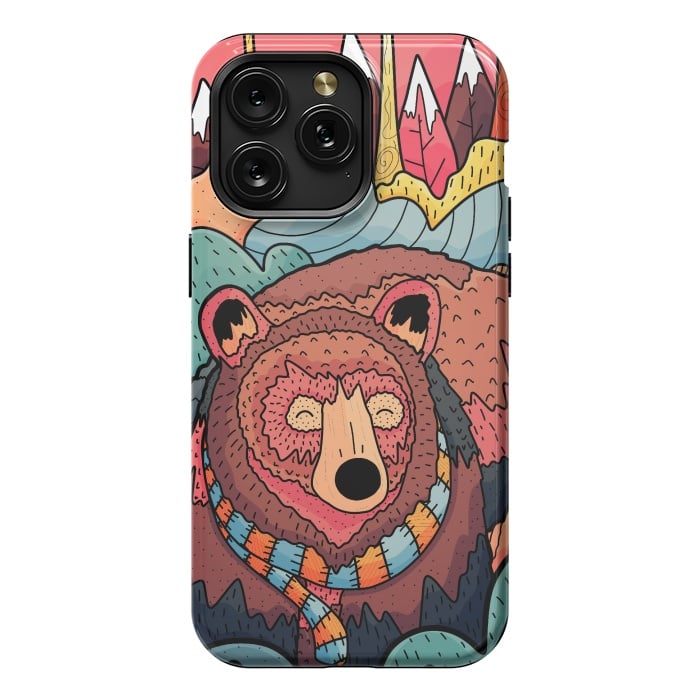 iPhone 15 Pro Max StrongFit Winter bear forest by Steve Wade (Swade)