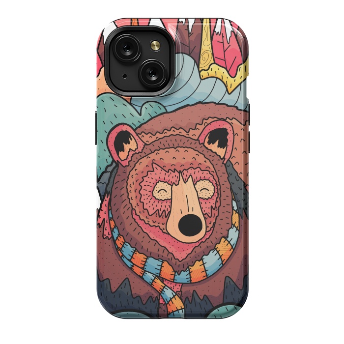 iPhone 15 StrongFit Winter bear forest by Steve Wade (Swade)
