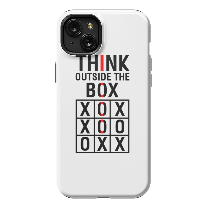 iPhone 15 Plus StrongFit Think Outside The Box by TMSarts