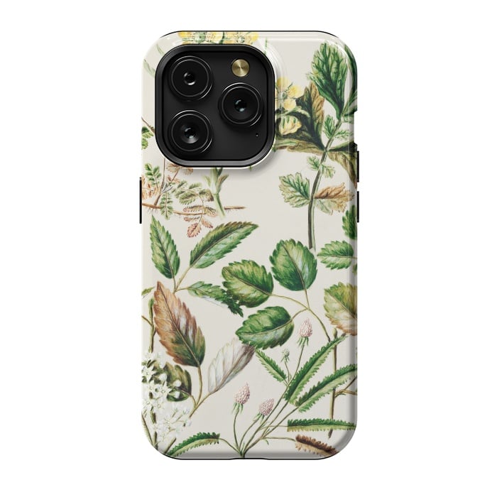 iPhone 15 Pro StrongFit Botanic Collage by Zala Farah