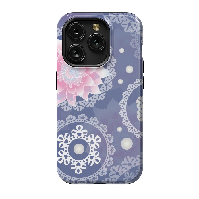 iPhone 15 Pro StrongFit lotus floral pattern by MALLIKA