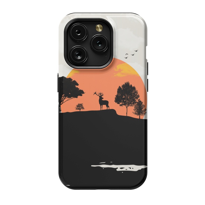 iPhone 15 Pro StrongFit Deer in the Forest by Creativeaxle