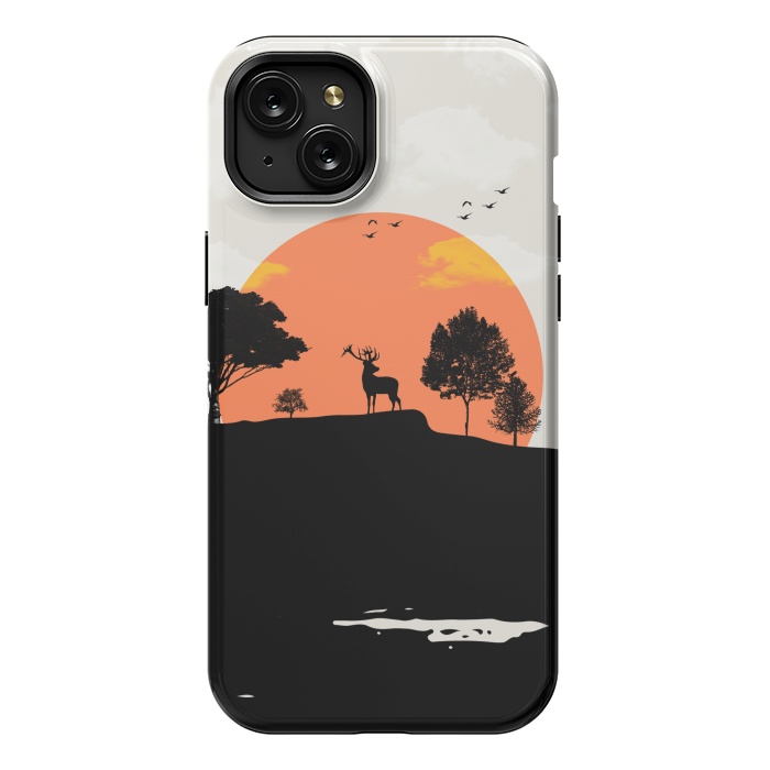 iPhone 15 Plus StrongFit Deer in the Forest by Creativeaxle