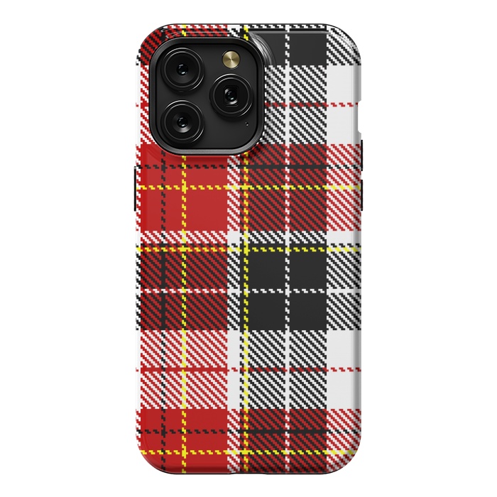 iPhone 15 Pro Max StrongFit RED AND  BLACK CHECKS by MALLIKA