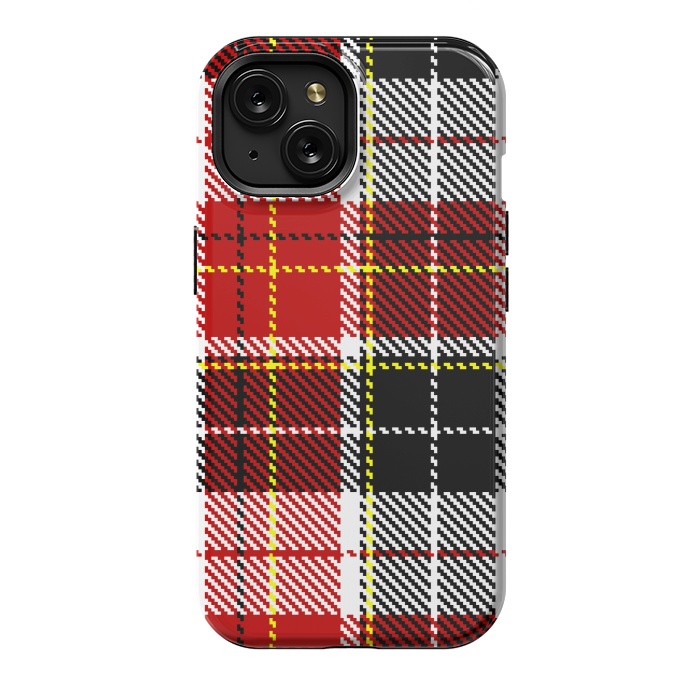 iPhone 15 StrongFit RED AND  BLACK CHECKS by MALLIKA