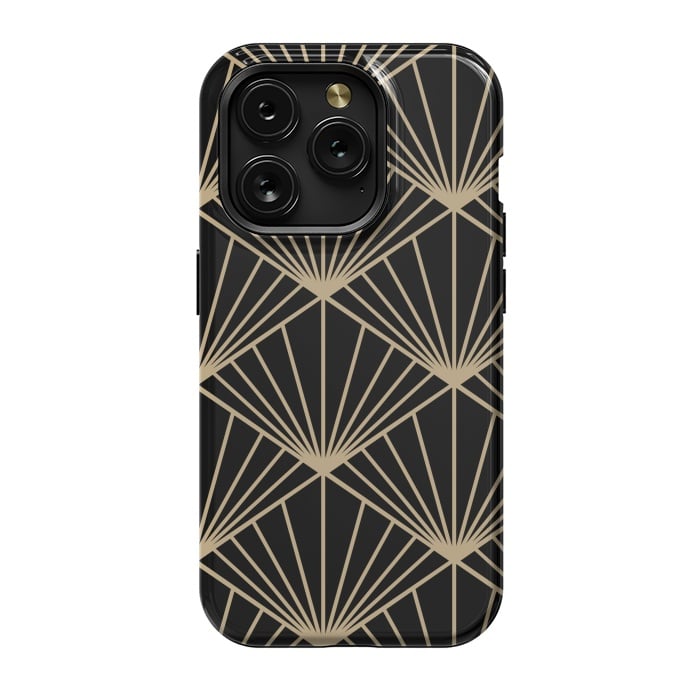 iPhone 15 Pro StrongFit COPPER LINES PATTERN 2  by MALLIKA