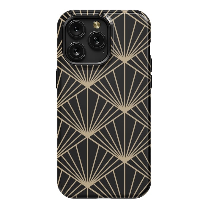 iPhone 15 Pro Max StrongFit COPPER LINES PATTERN 2  by MALLIKA