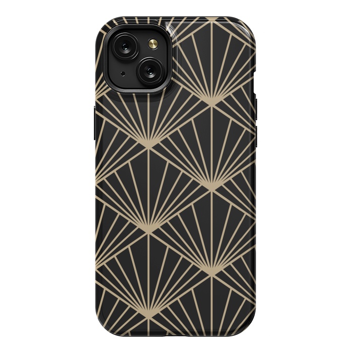 iPhone 15 Plus StrongFit COPPER LINES PATTERN 2  by MALLIKA