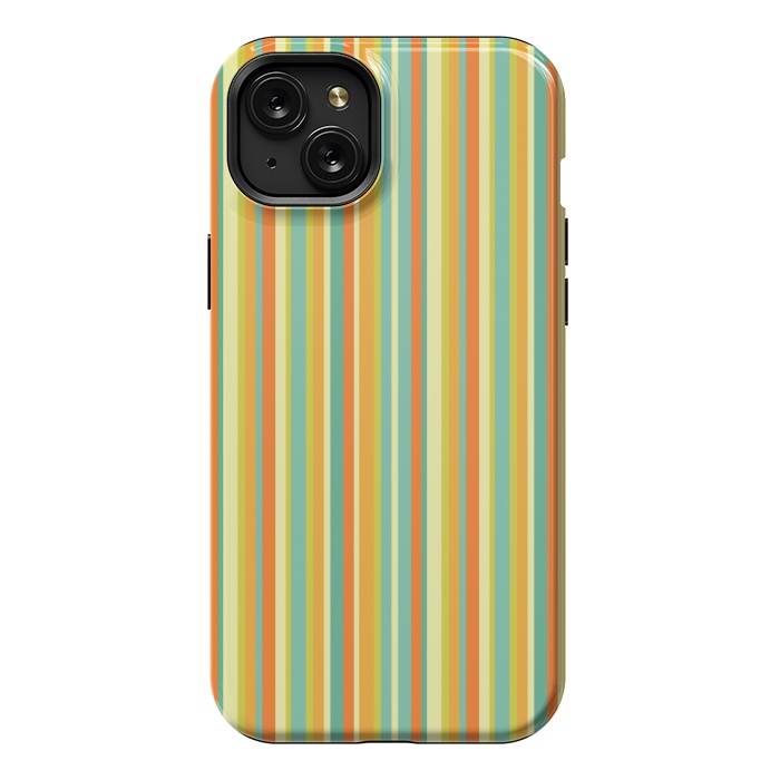 iPhone 15 Plus StrongFit MULTI COLOURED LINES 2 by MALLIKA