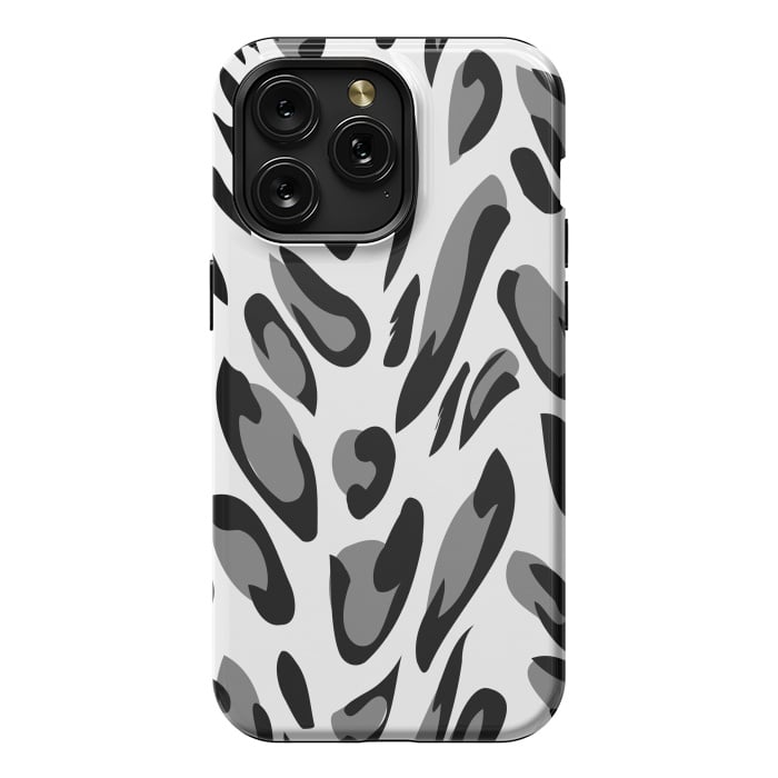 iPhone 15 Pro Max StrongFit gray animal print by haroulita