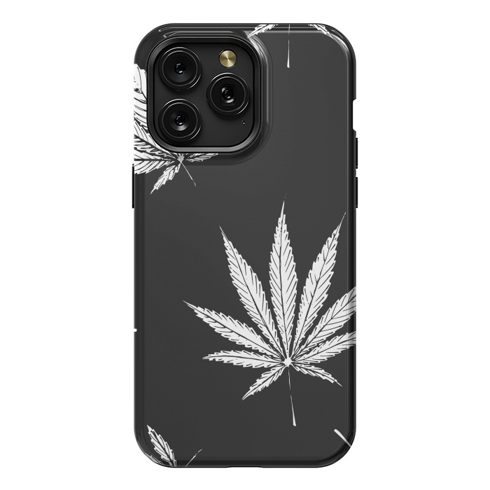 iPhone 15 Pro Max StrongFit marijuana leaf by haroulita