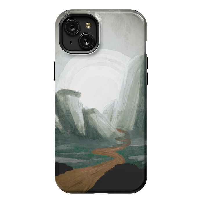 iPhone 15 Plus StrongFit The great green hills by Steve Wade (Swade)
