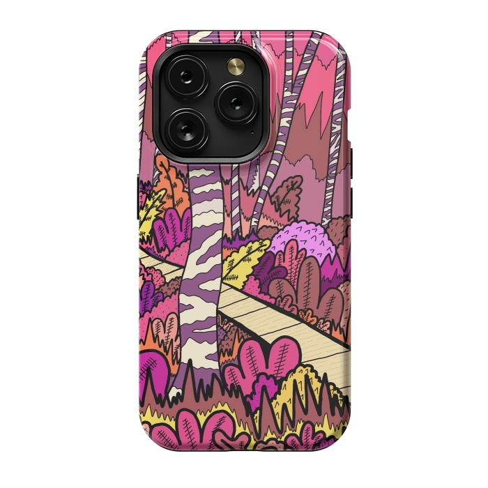 iPhone 15 Pro StrongFit The pink forest walk by Steve Wade (Swade)