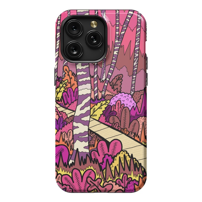 iPhone 15 Pro Max StrongFit The pink forest walk by Steve Wade (Swade)