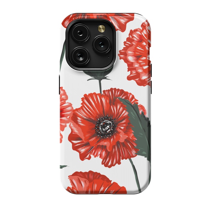 iPhone 15 Pro StrongFit red poppy by haroulita