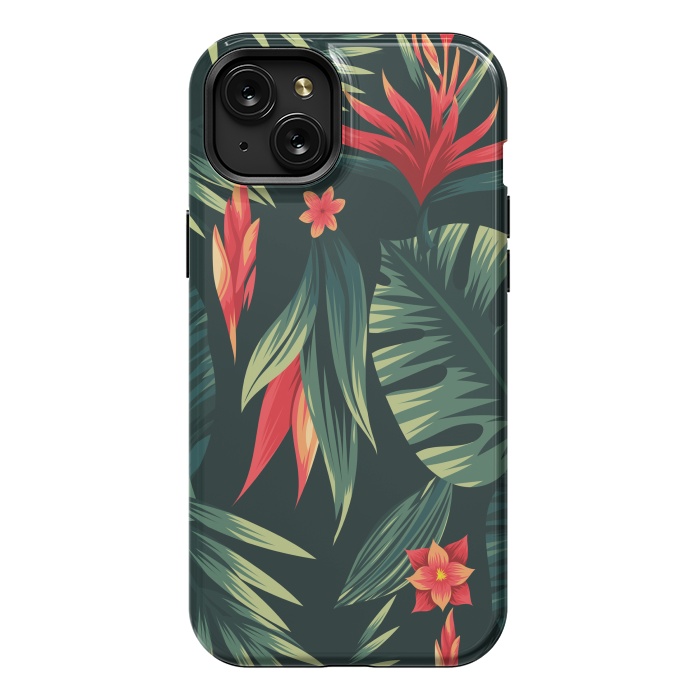 iPhone 15 Plus StrongFit tropical blossom by haroulita