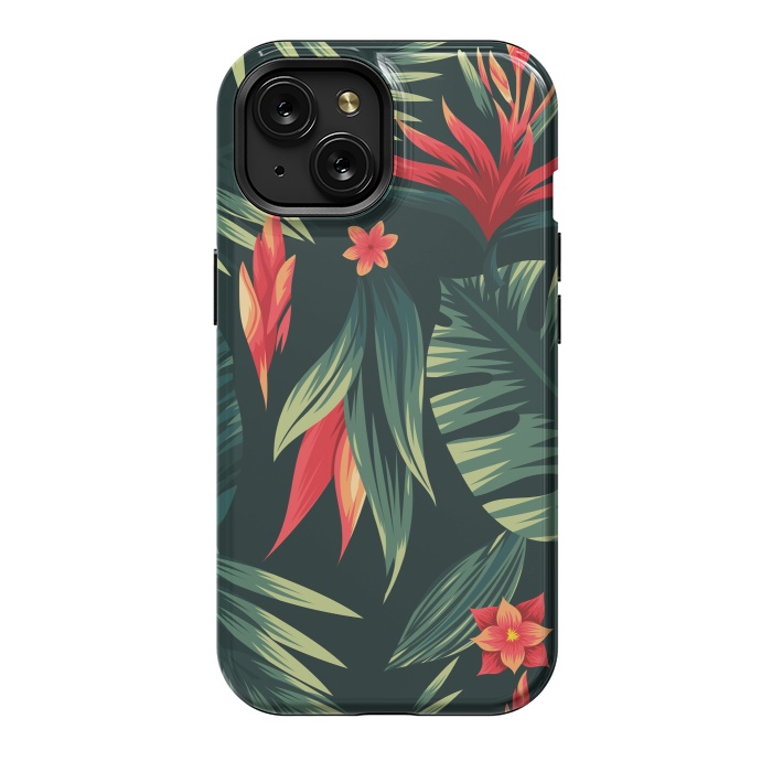 iPhone 15 StrongFit tropical blossom by haroulita