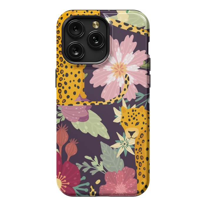 iPhone 15 Pro Max StrongFit floral leopard by haroulita