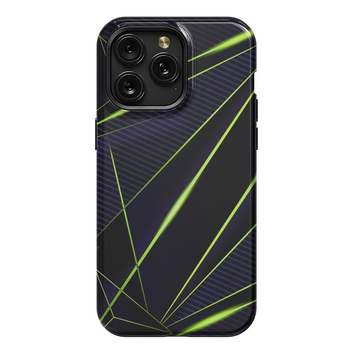 iPhone 15 Pro Max StrongFit vivid green geometric by haroulita