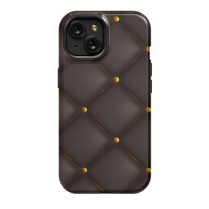 iPhone 15 StrongFit minimal black gold by haroulita