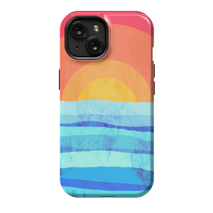 iPhone 15 StrongFit The sea's sun by Steve Wade (Swade)