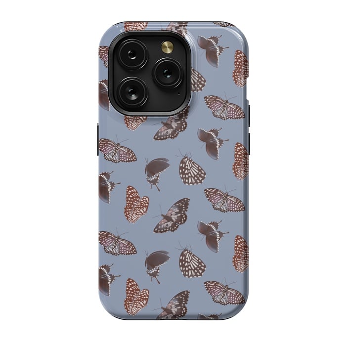 iPhone 15 Pro StrongFit Dark Butterflies by Tishya Oedit