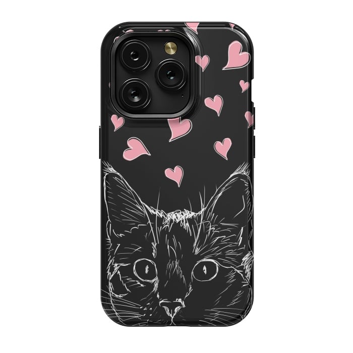 iPhone 15 Pro StrongFit In love kitten by Oana 