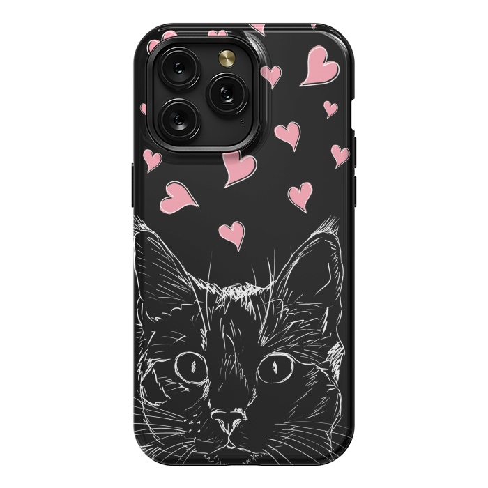 iPhone 15 Pro Max StrongFit In love kitten by Oana 