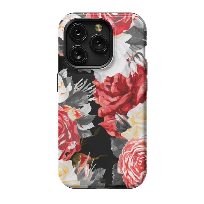 iPhone 15 Pro StrongFit Red and white roses by Oana 