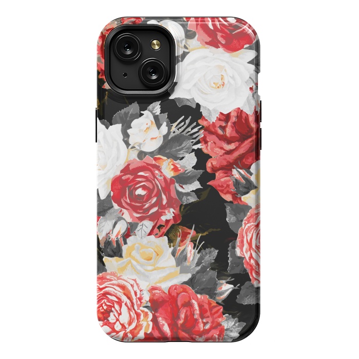 iPhone 15 Plus StrongFit Red and white roses by Oana 