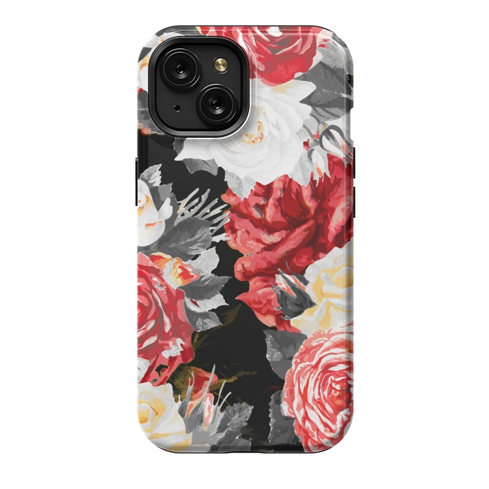 iPhone 15 StrongFit Red and white roses by Oana 