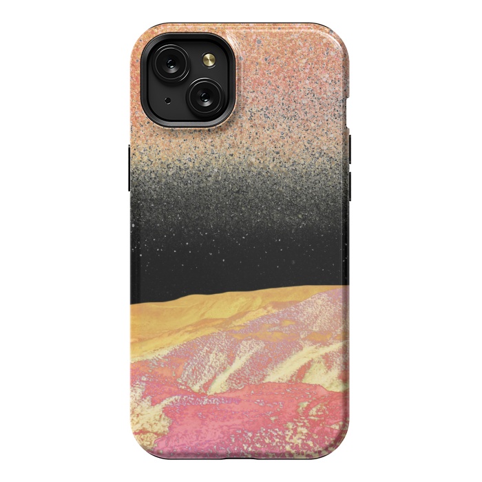 iPhone 15 Plus StrongFit Vibrant rainbow mountain by Oana 