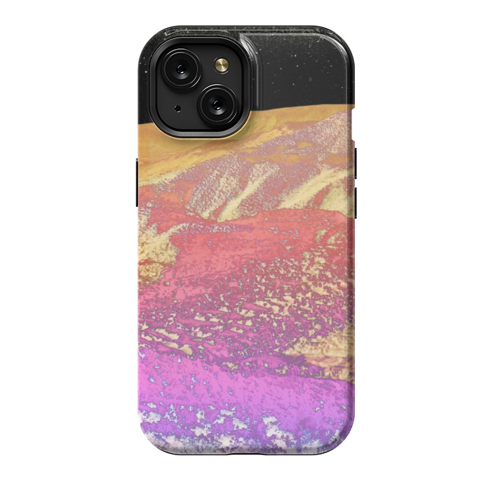 iPhone 15 StrongFit Vibrant rainbow mountain by Oana 