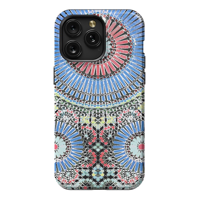 iPhone 15 Pro Max StrongFit Colorful Moroccan inspired mosaic tiles by Oana 