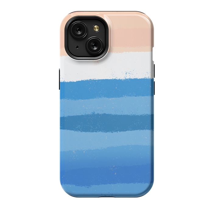 iPhone 15 StrongFit The calm painted waves by Steve Wade (Swade)