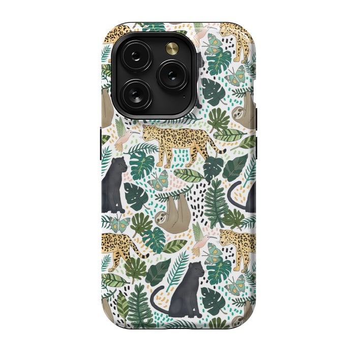 iPhone 15 Pro StrongFit Emerald Forest Animals by Tangerine-Tane