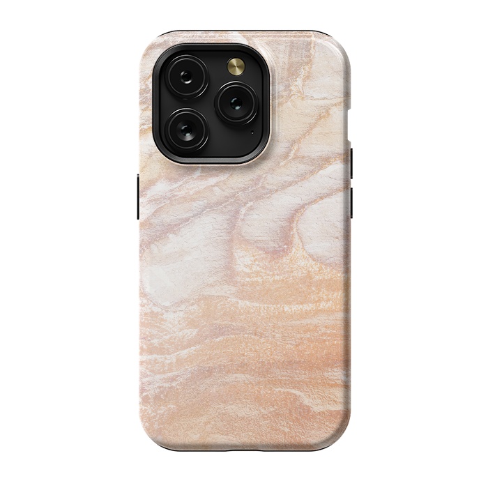 iPhone 15 Pro StrongFit Gold sandstone marble art by Oana 