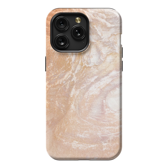 iPhone 15 Pro Max StrongFit Gold sandstone marble art by Oana 
