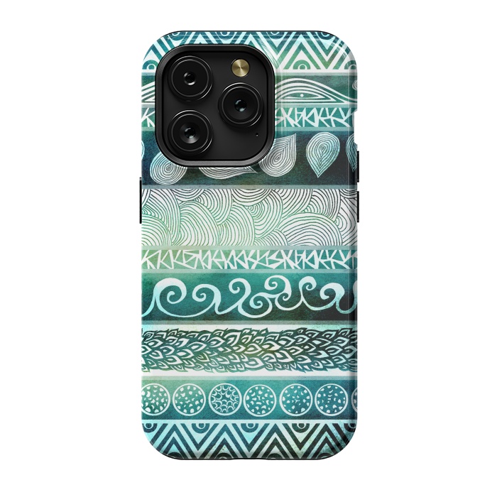 iPhone 15 Pro StrongFit Dreamy Tribal III by Pom Graphic Design