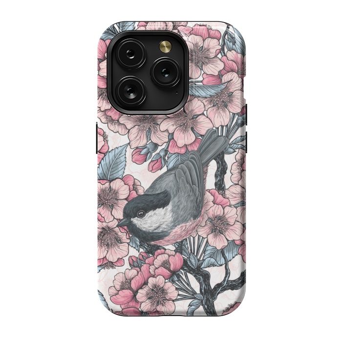 iPhone 15 Pro StrongFit Chickadee garden 2 by Katerina Kirilova