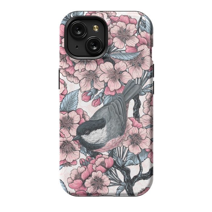 iPhone 15 StrongFit Chickadee garden 2 by Katerina Kirilova