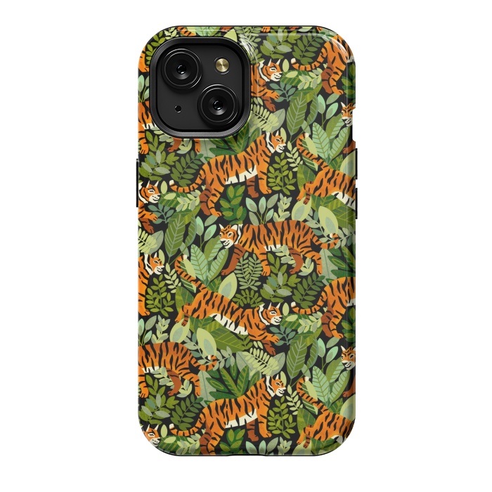 iPhone 15 StrongFit Bangel Tiger Jungle  by Tigatiga