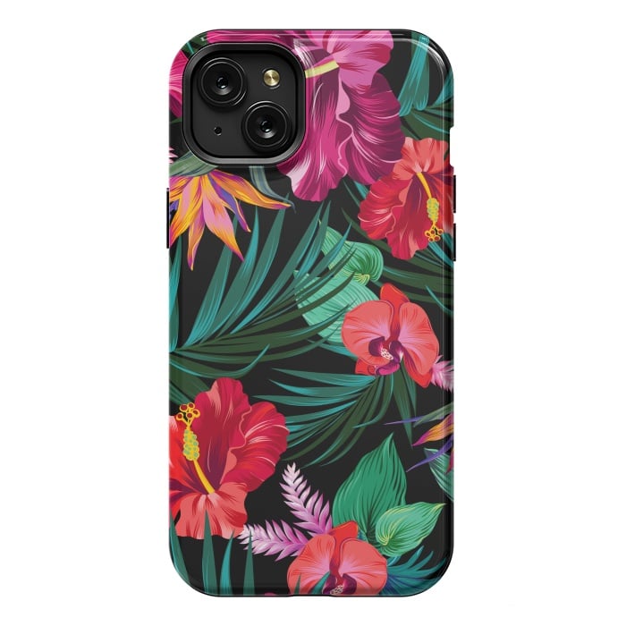 iPhone 15 Plus StrongFit Exotic Flowers by ArtsCase