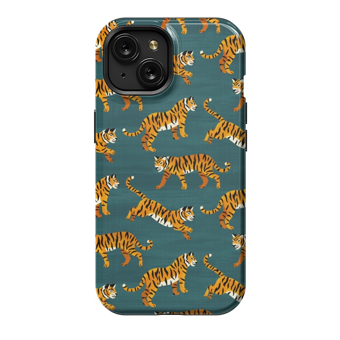 iPhone 15 StrongFit Bangel Tigers - Navy  by Tigatiga