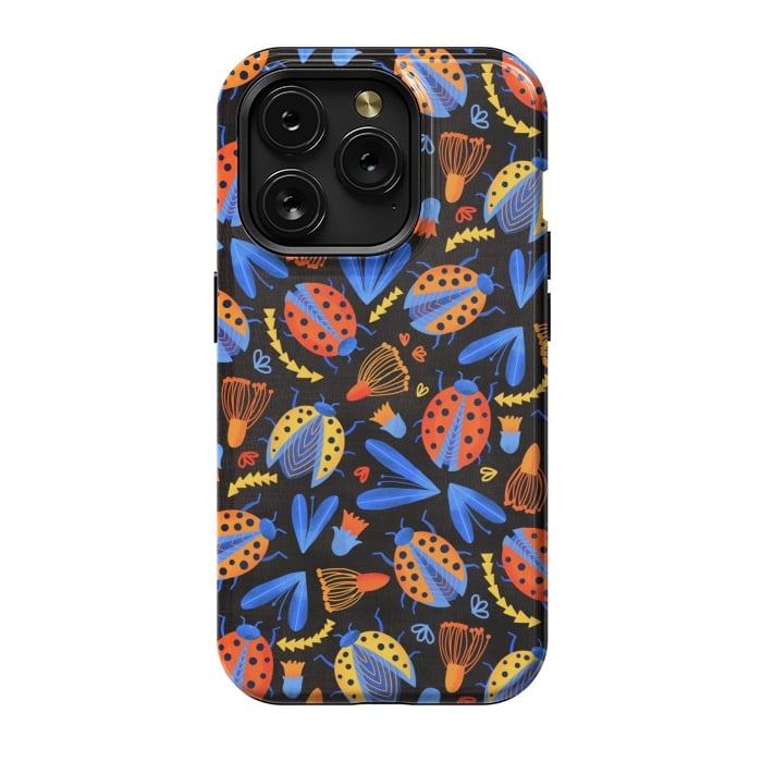 iPhone 15 Pro StrongFit Moody Ladybird Botanical  by Tigatiga
