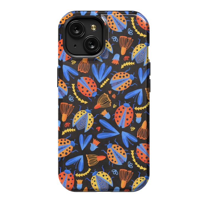 iPhone 15 StrongFit Moody Ladybird Botanical  by Tigatiga