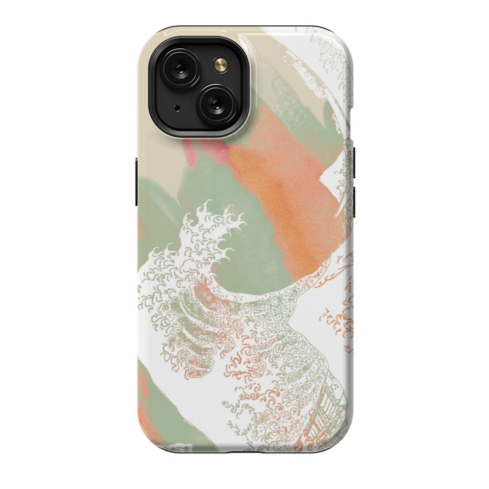 iPhone 15 StrongFit Calm into Great Wave Paint  I by ''CVogiatzi.