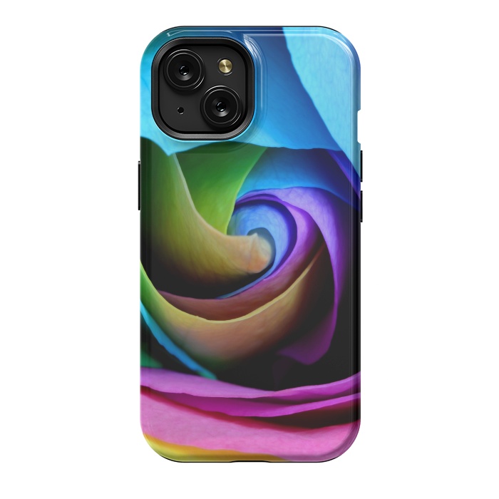 iPhone 15 StrongFit colorful rose by haroulita