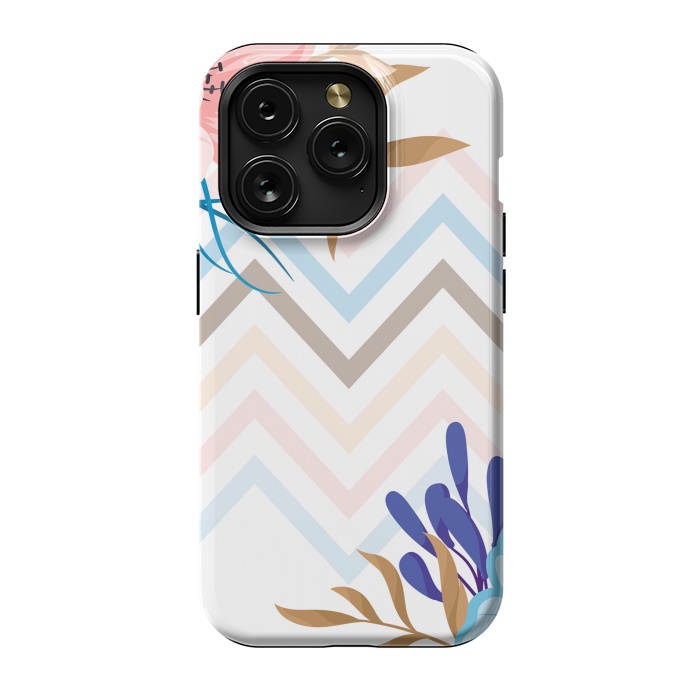 iPhone 15 Pro StrongFit chevron flowers by haroulita