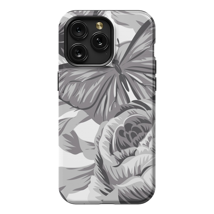 iPhone 15 Pro Max StrongFit minimal floral butterfly by haroulita